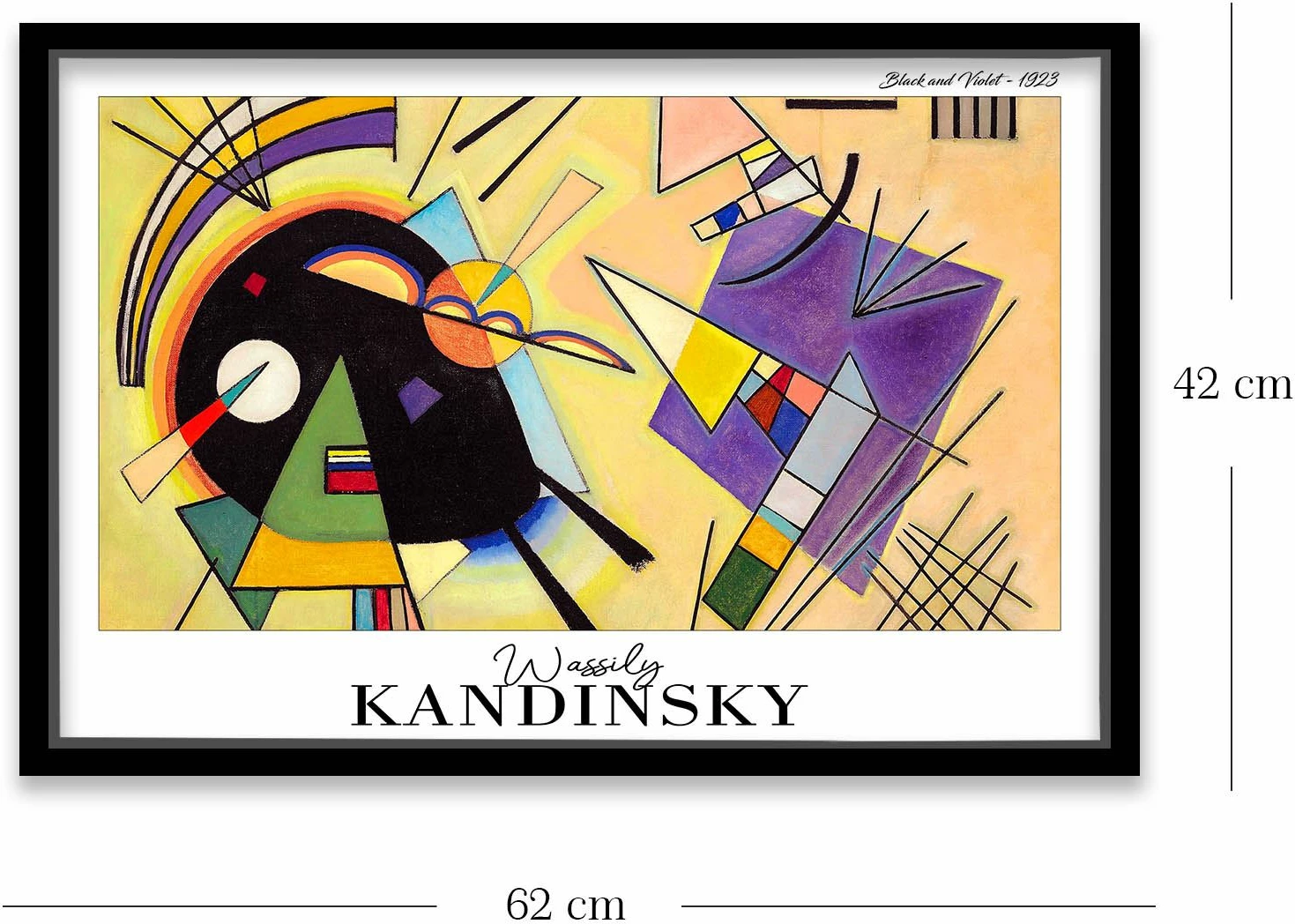 Pikturë dekorative me kornizë, shumëngjyrëshe, Wallity, 4262SYHKANDINSKY-010