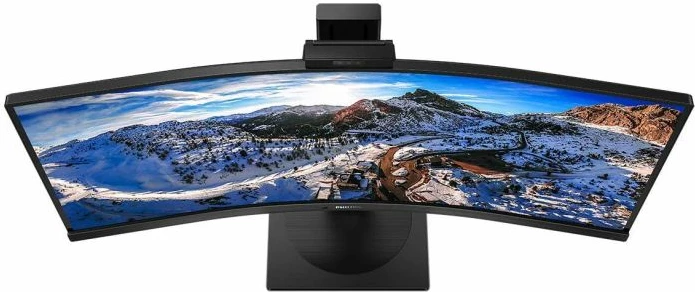 Monitor i lakuar Philips 346P1CRH/00 34" VA WQHD 100Hz USB-C PD 90W me kamerë FHD dhe KVM, i zi