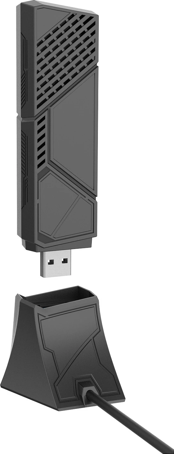 Adapter USB Wi‑Fi ASUS ROG USB-BE92, Wi‑Fi 7 BE6500 tri-band, USB 3.2, i zi