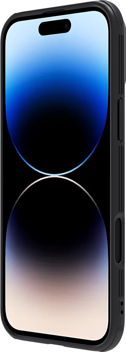 Mbështjellës Nillkin CamShield Pro për iPhone 16 Pro Max, me mbulesë kamere, i zi