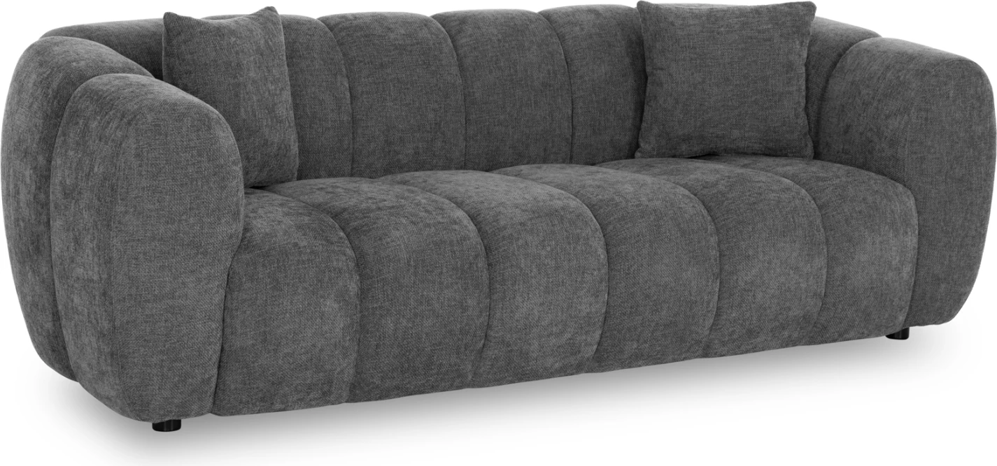 Divan treshe OPALE, material gri, CD3319.01, 230x96x76cm