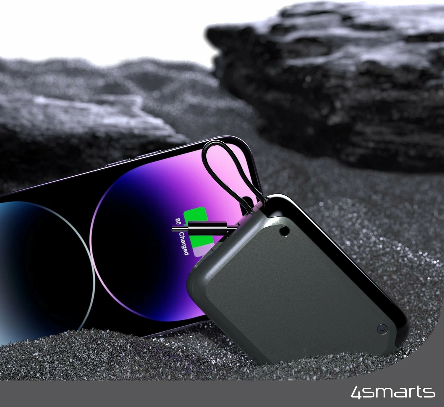 Powerbank 4smarts 540699, 10000 mAh, 30 W, gri