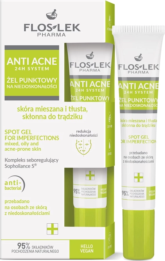 Xhel për puçrra Floslek Anti Acne 24h System Spot Gel 20ml