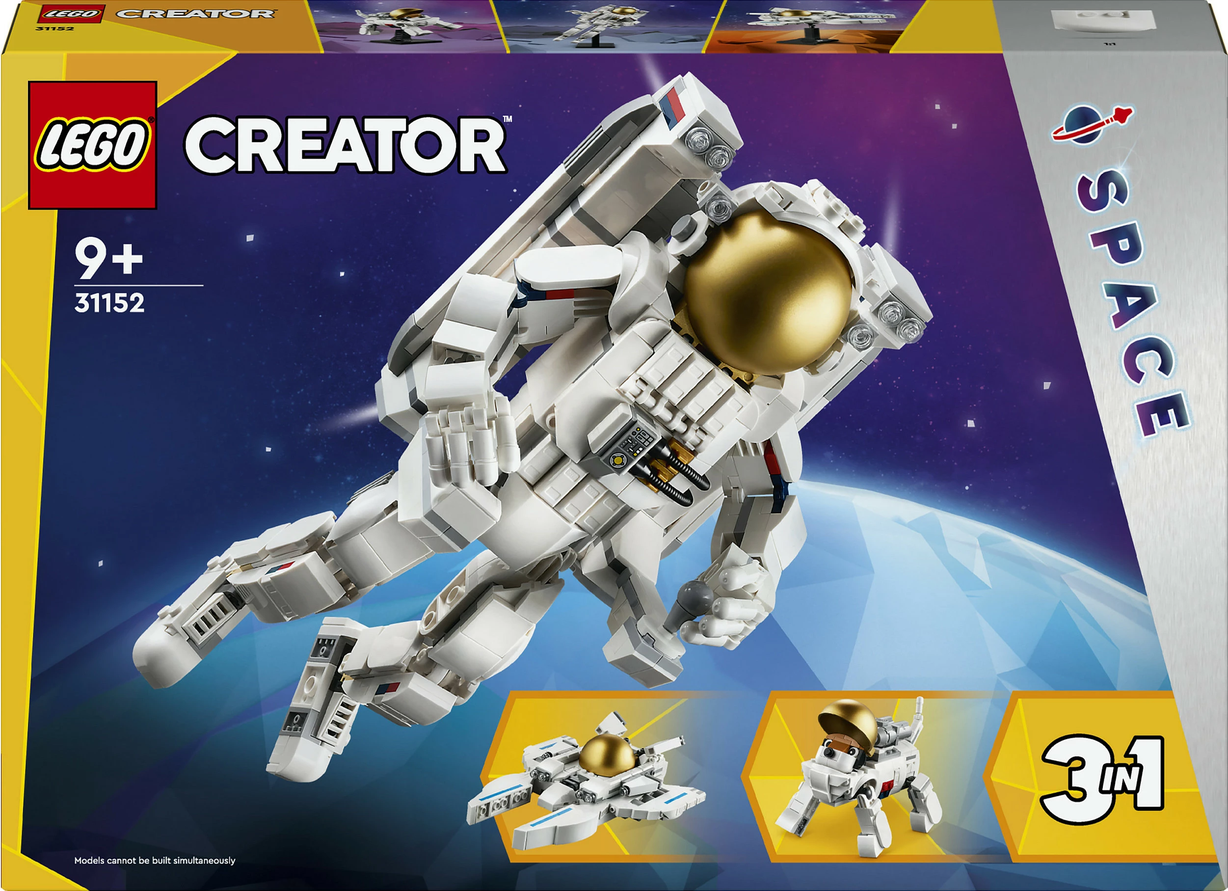 Set ndërtimi LEGO Creator 3in1 Space Astronaut 31152, 647 pjesë, multikolor