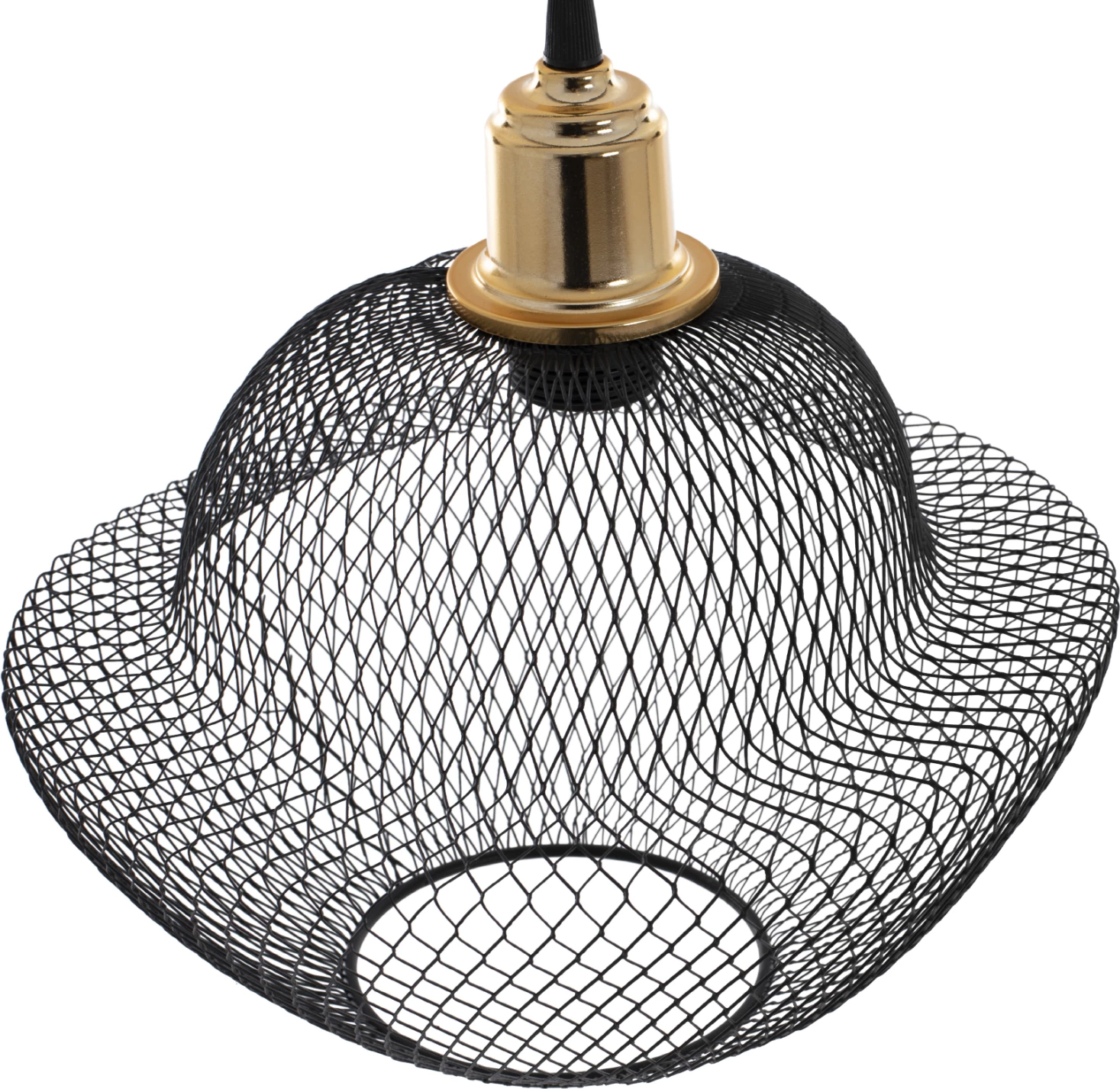 Llambë varëse tavani, rrjetë metali e zezë, stil modern, Φ30x65H cm, FH7690.01