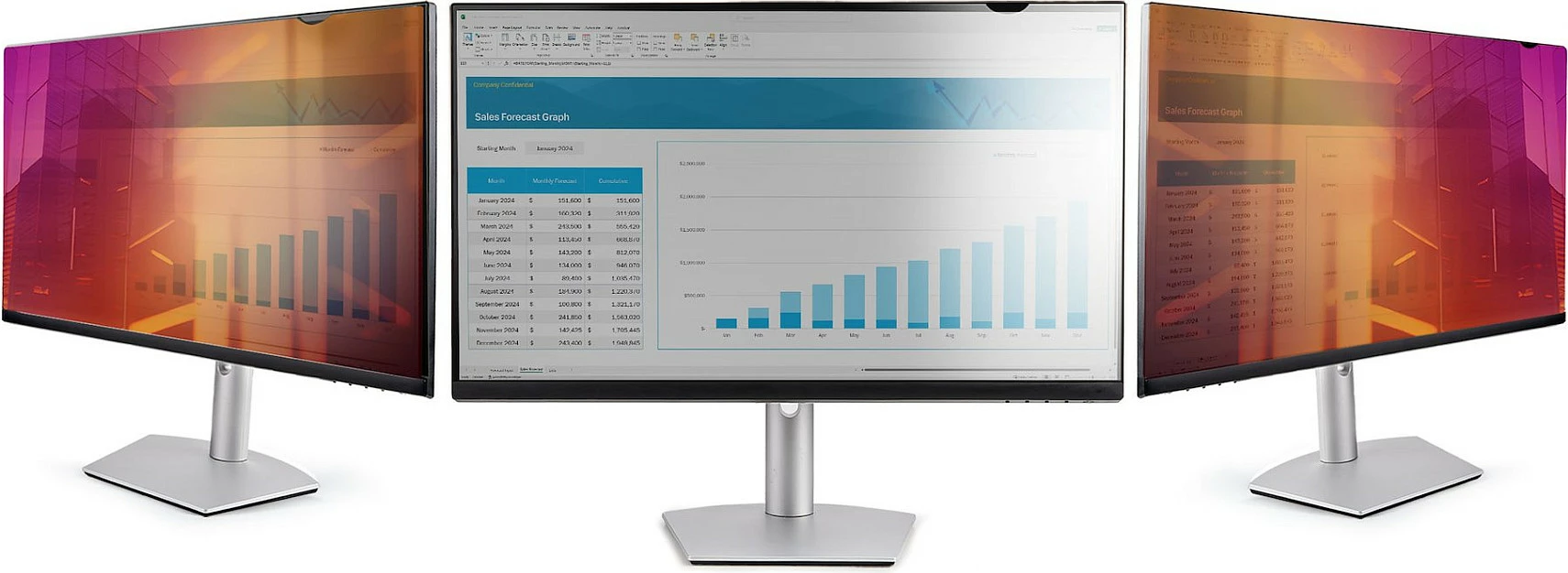 Filtër privatësie për monitor StarTech 24" 16:9, i kthyeshëm Gold/Black, glossy