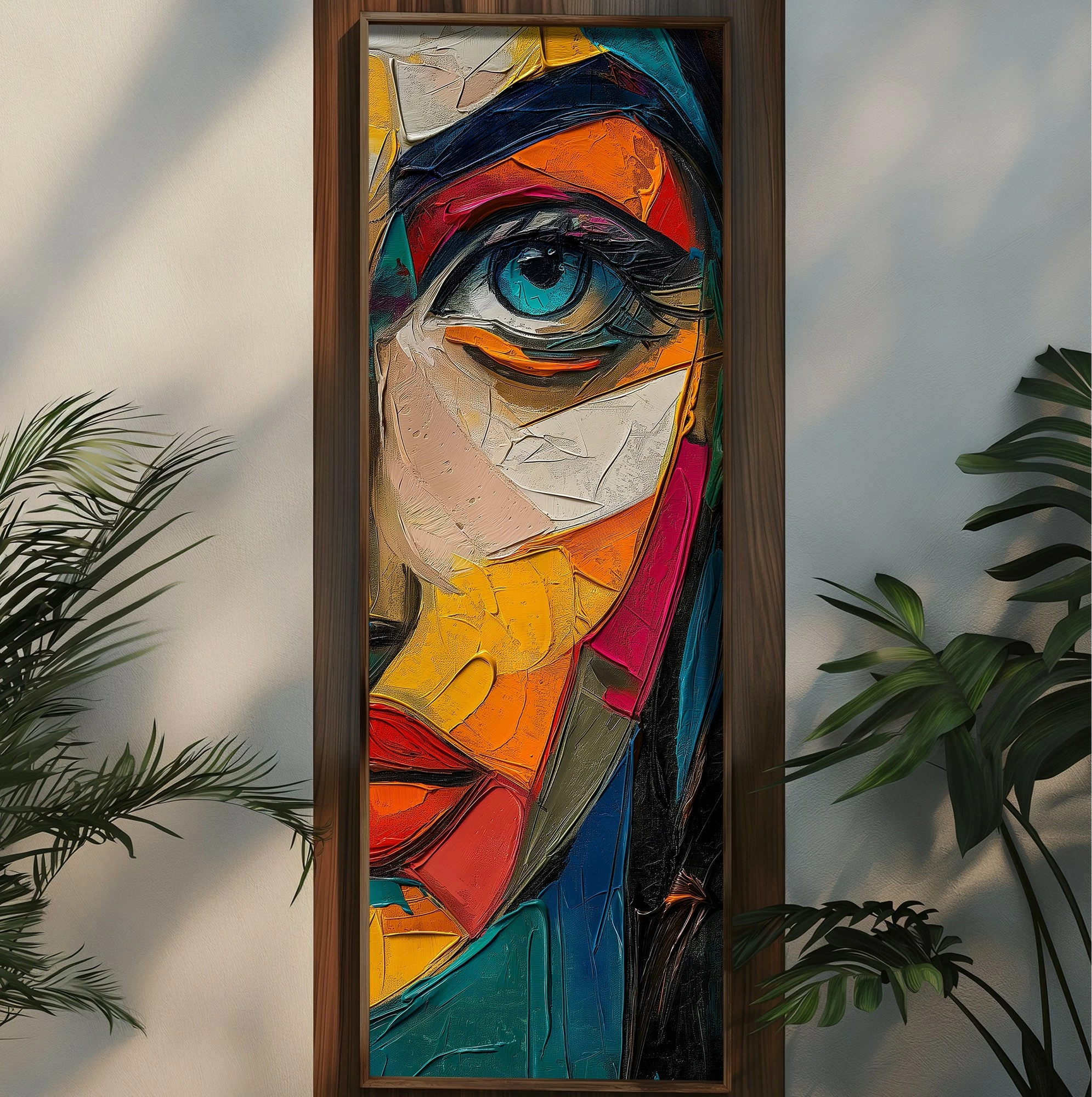 Pikturë dekorative me kornizë, MDF, shumëngjyrëshe, Wallity, EMR078, 40x120x3.5cm