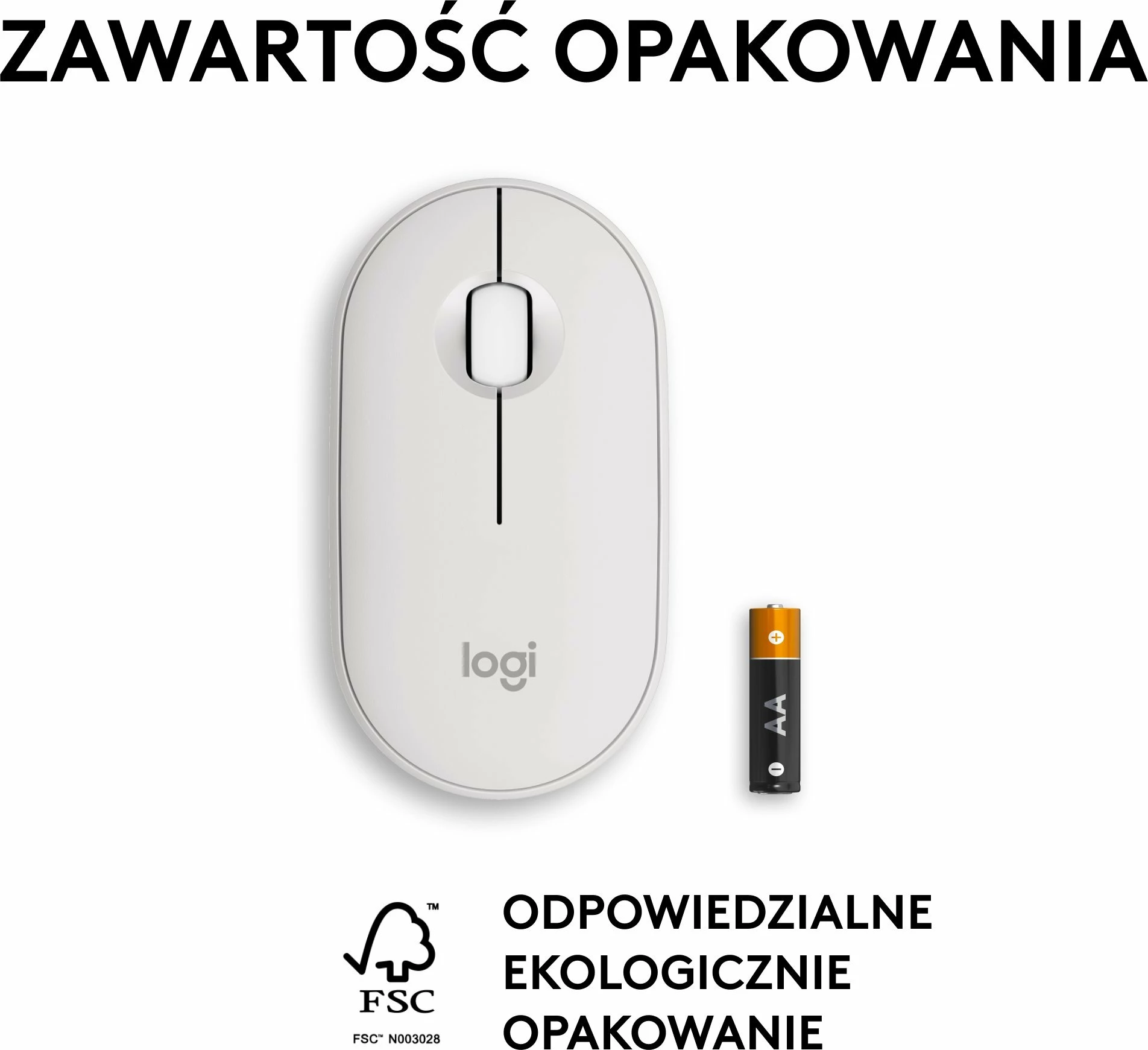 Maus Logitech Pebble Mouse 2 M350s Bluetooth 4000 DPI, i bardhë