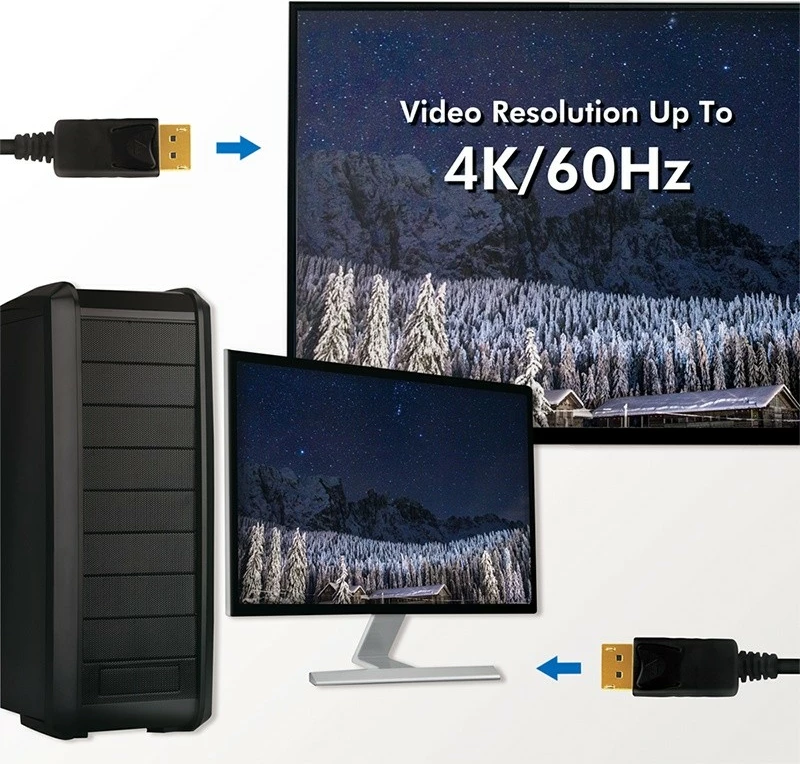 Kabllo DisplayPort LogiLink CD0102, 3m, 4K/60Hz, e zezë
