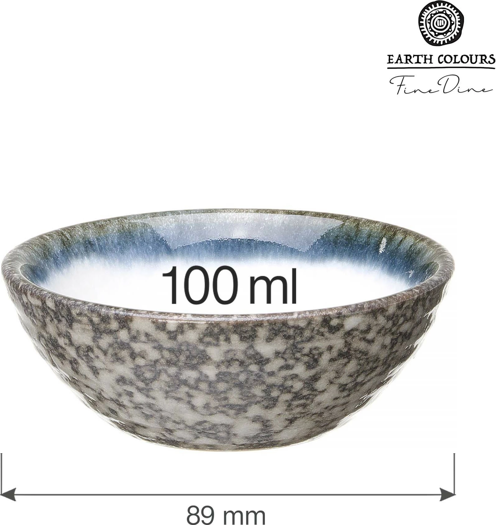 Pjatëz për dip Fine Dine Silk 100ml 89mm Gri, set 3 copë