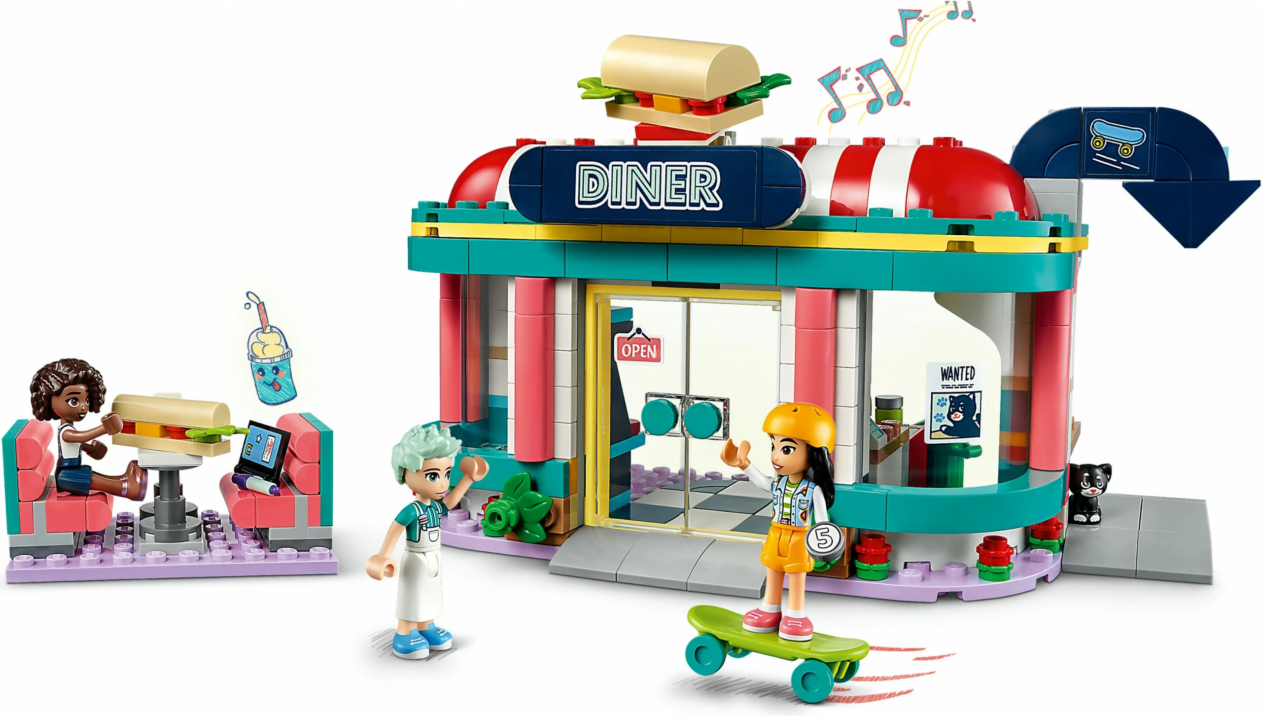 Set ndërtimi LEGO Friends 41728, restorant, shumëngjyrësh