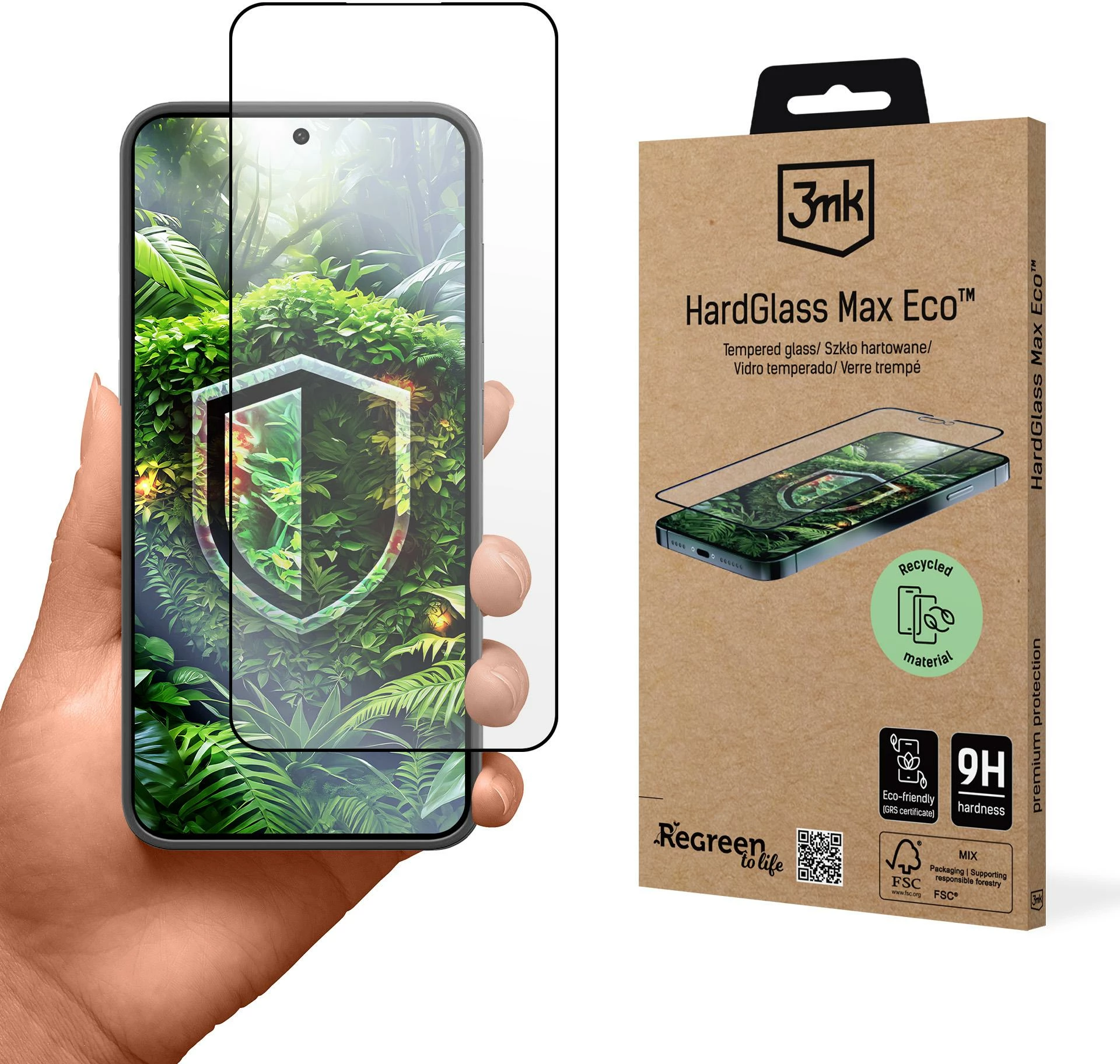 Xham i temperuar 3mk HardGlass Max Eco për Samsung Galaxy S24