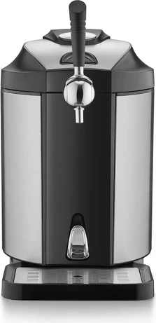 Aparat për toçje birre CASO BeerMaster 582, fuçi 5L, 4–12°C, 65W, i zi/argjendtë, set me adapter Heineken + 3 kartusha CO₂