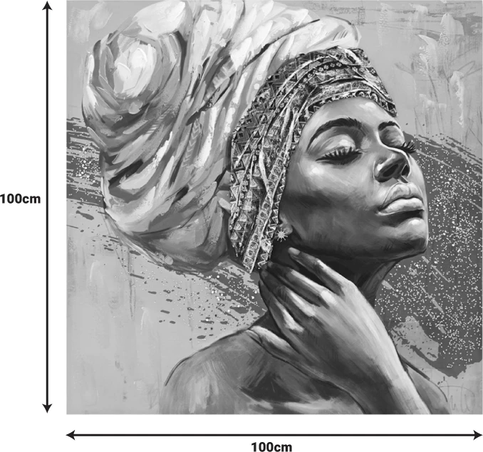 Pikturë kanavace Africana, shumëngjyrëshe, 100x3x100cm