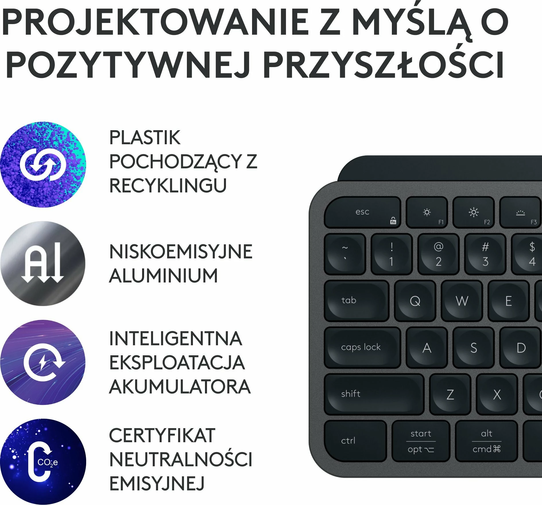 Tastierë wireless Logitech MX Keys S Plus US, me ndriçim, me numpad, me mbështetëse kyçi, Graphite (920-011589)
