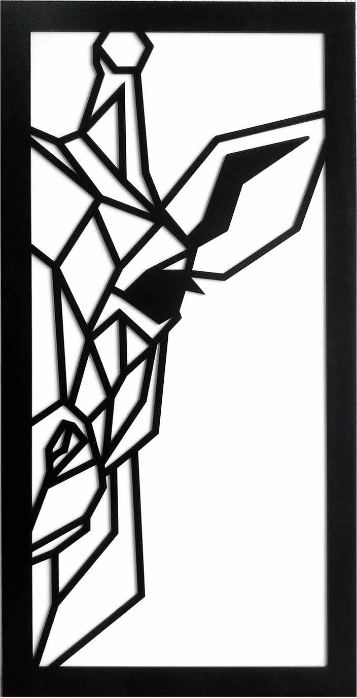 Pikturë dekorative me kornizë MDF Wallity, Aroha, e zezë dhe e bardhë, 35x68cm