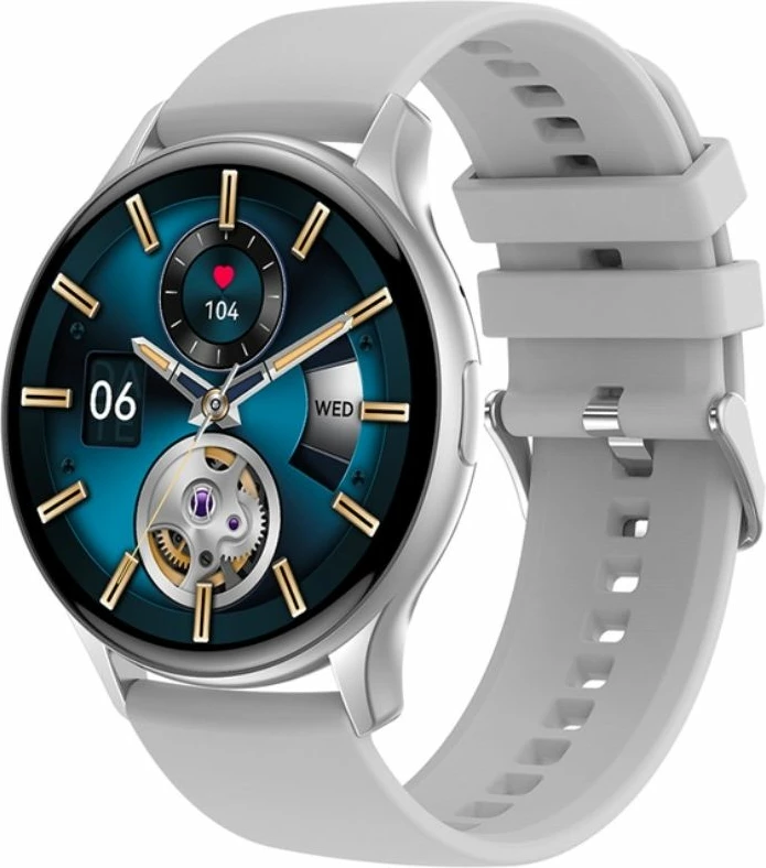 Smartwatch për femra RUBICON, gri/argjendtë