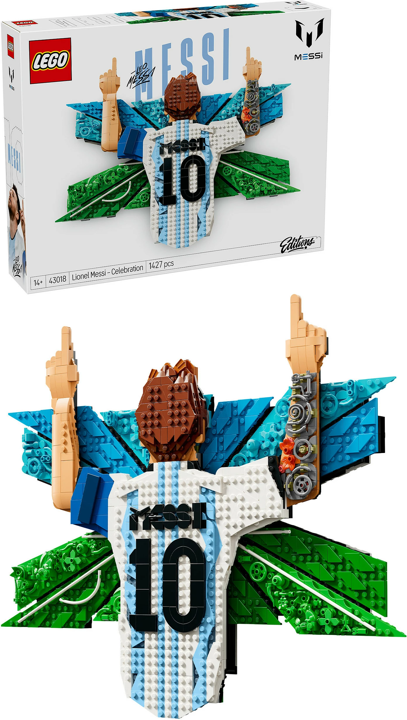 Set ndërtimi LEGO 43018 Lionel Messi Celebration, 1427 pjesë, shumëngjyrësh