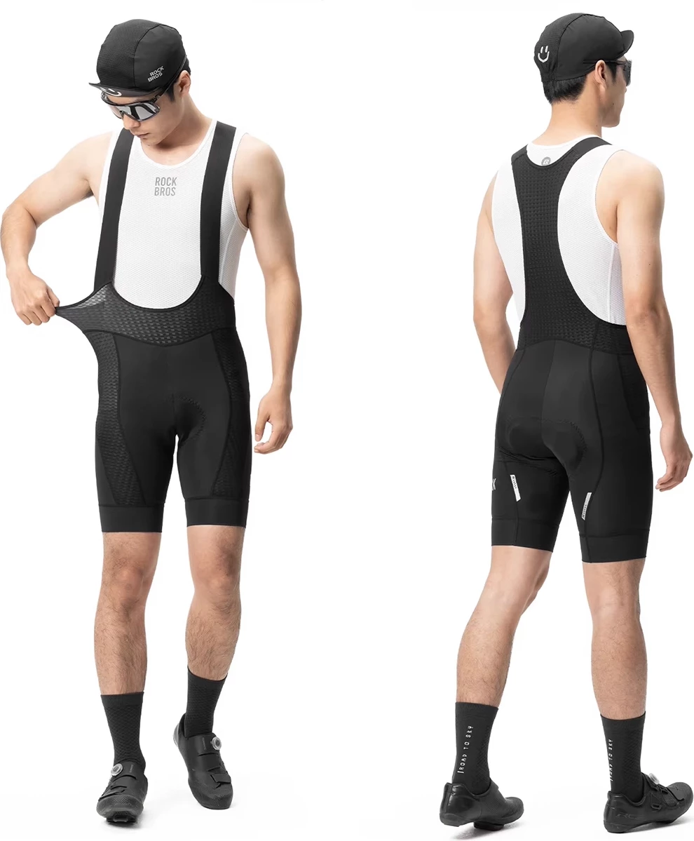 Pantallona bib çiklizmi për meshkuj Rockbros YDDK009 me jastëk, XL, e zezë