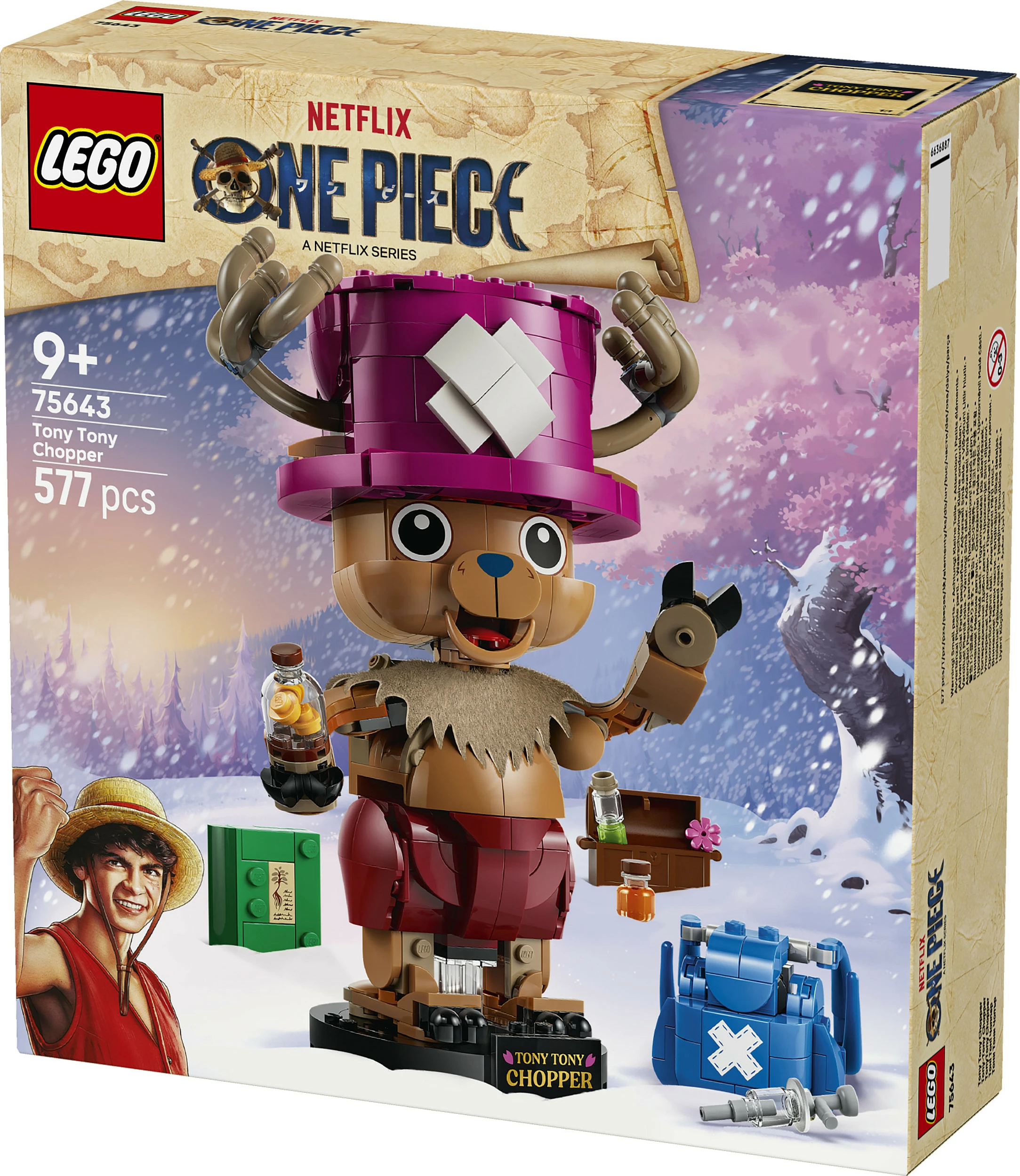 Set LEGO One Piece 75643 Tony Tony Chopper, 577 copë, 9+, shumëngjyrësh