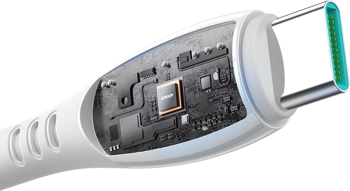 Kabllo Joyroom S-A59 Vibrant Series USB-A–USB-C 1.2 m 3A USB 2.0 480 Mbps, e bardhë, me kuti