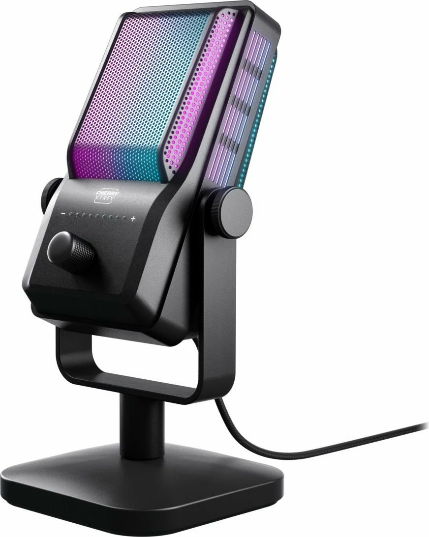 Mikrofon tavoline Cherry Ngale R, USB, 24 bit, 96 kHz, RGB, i zi