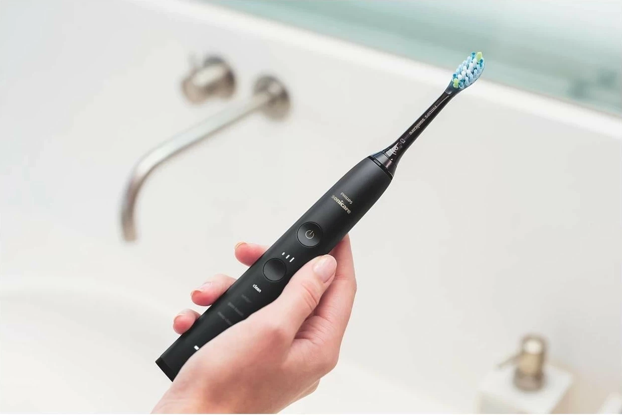Furçë dhëmbësh sonike Philips Sonicare DiamondClean 9000 HX9914/57, e bardhë e zezë