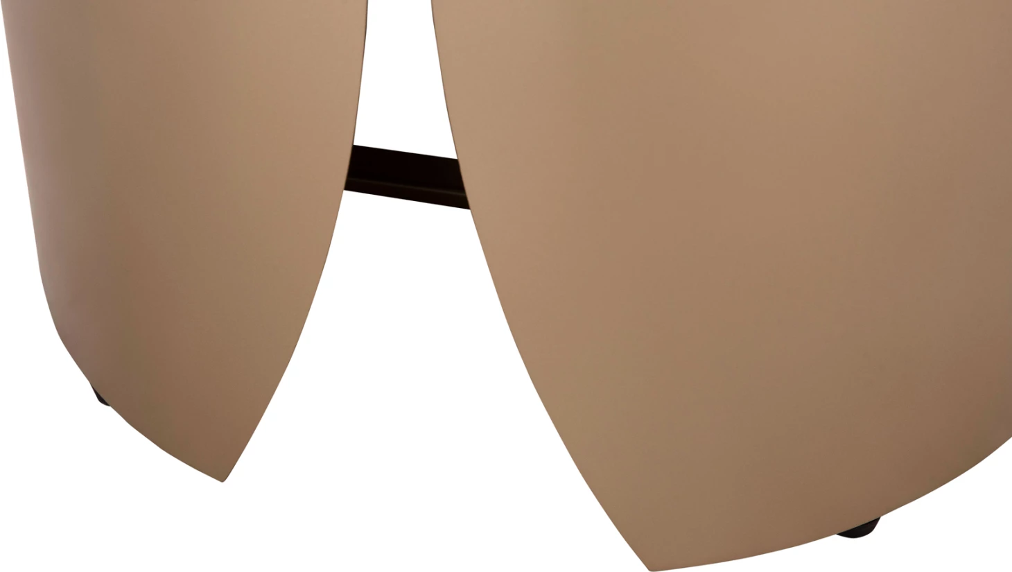 Tavolinë anësore rrethore Obsession, ngjyrë shampanjë, mermer i bardhë