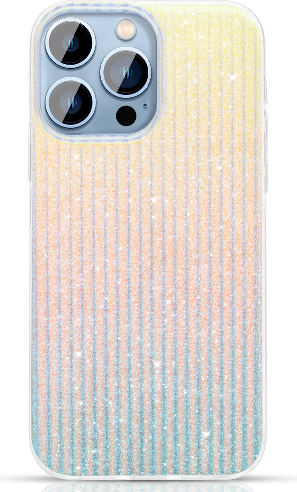 Mbështjellës Kingxbar Travel Series për iPhone 13 Pro, Clouds, blu-portokalli