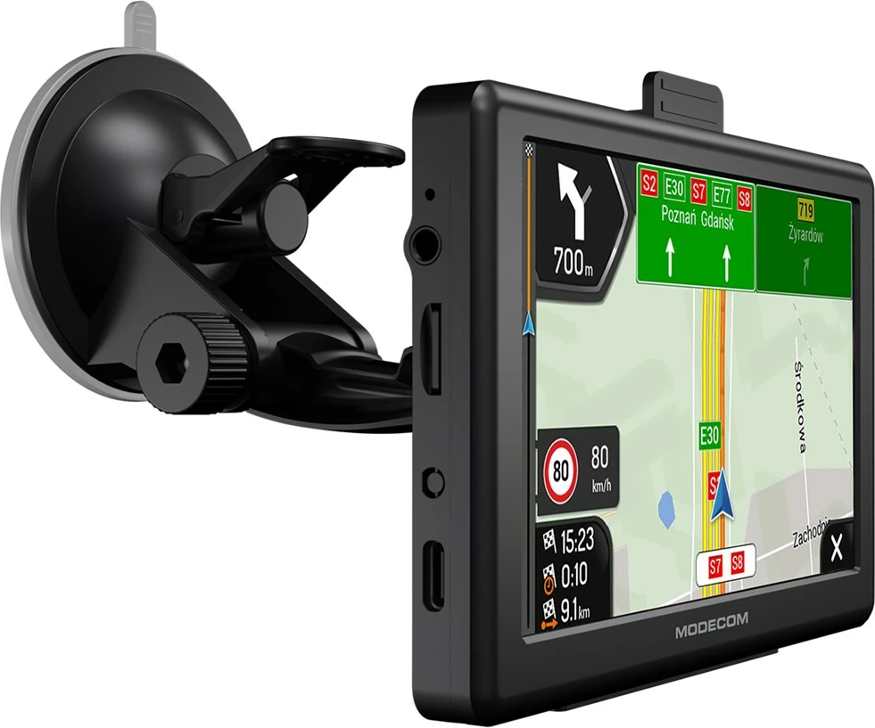 GPS navigacion për vetura MODECOM FreeWAY CX 5.0 me MiGO Navigation Truck, 8 GB, Ekran 5", i zi