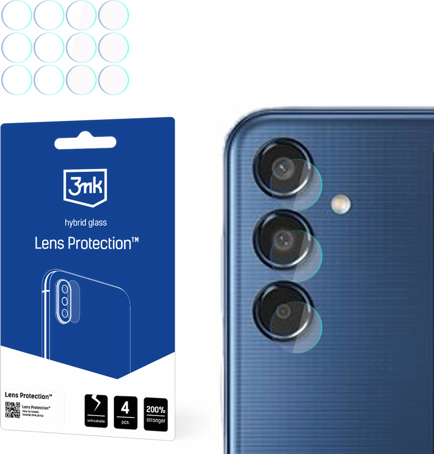 Mbrojtës kamerë 3mk Protection për Samsung Galaxy M35, xham hibrid