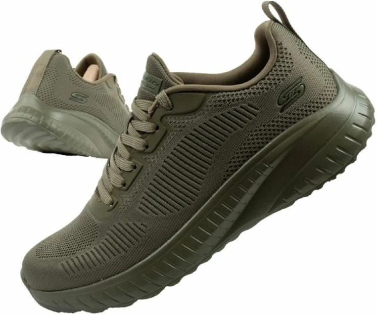 Atlete meshkujsh Skechers Bobs Squad Chaos, light olive
