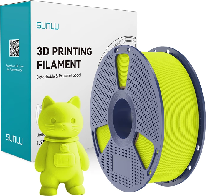 Filament për printim 3D Sunlu PLA Matte PLA M SG 1.75 mm 1 kg, jeshile e çelët