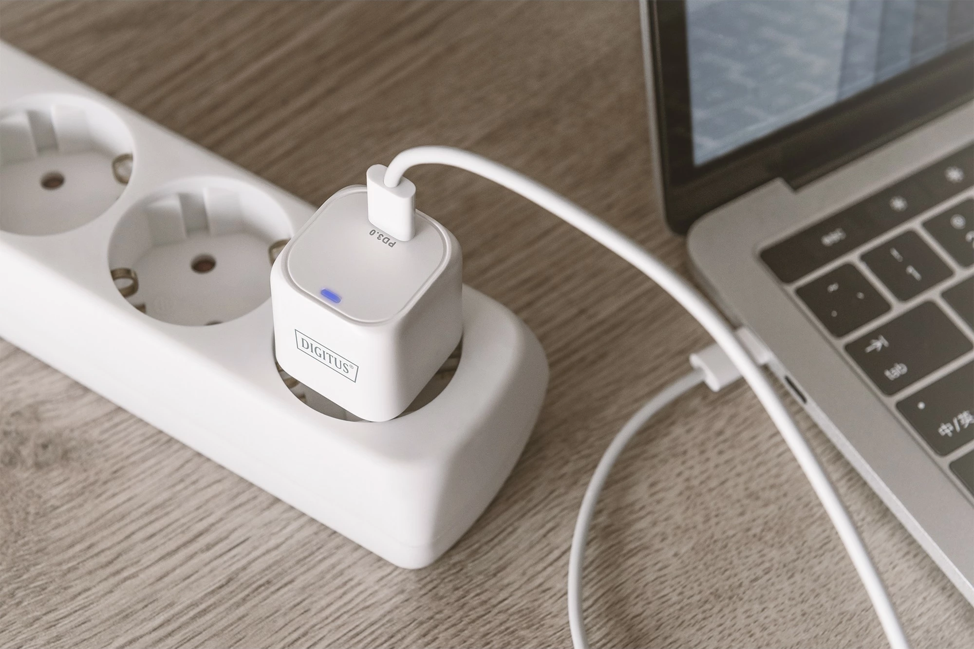 Karikues mini Digitus USB-C 20W PD 3.0, i bardhë