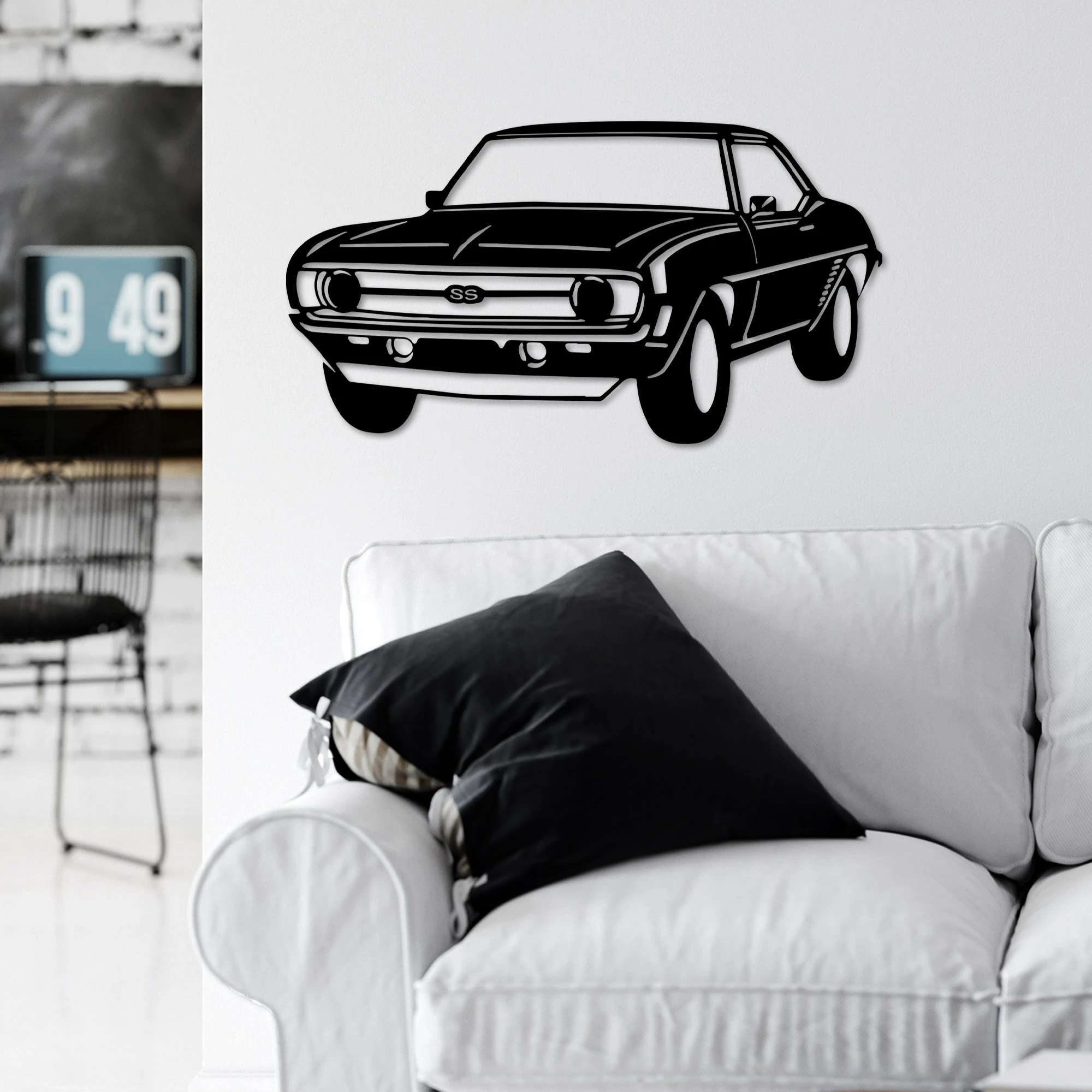 Aksesor dekorativ metalik për mur, Wallity, Chevrolet Camaro SS