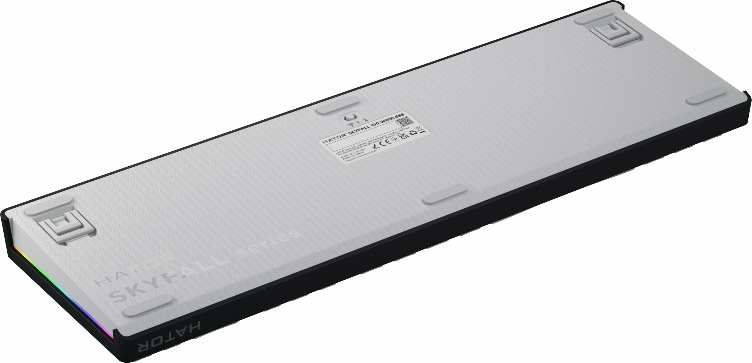Tastierë mekanike wireless Hator Skyfall 100 HTK3100, Aurum Lemon Linear, RGB, US layout, 100%, e bardhë