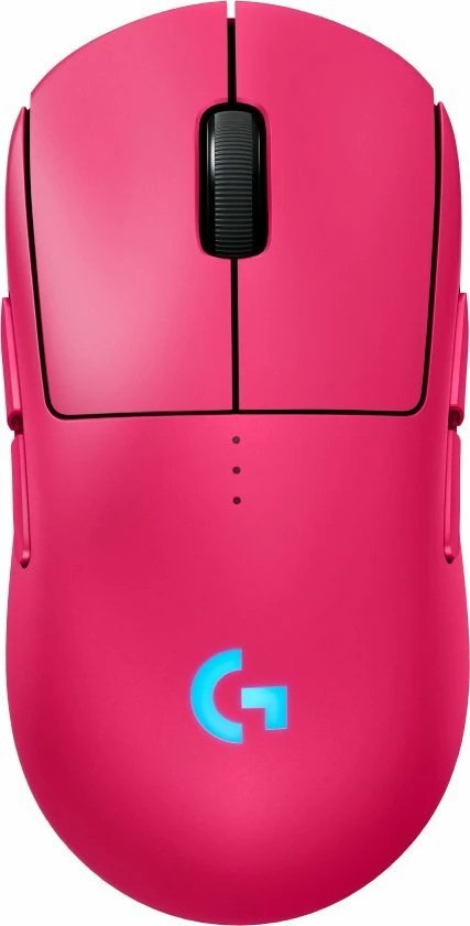 Maus gaming Logitech G Pro 2 Lightspeed 910-007309, wireless 2.4GHz, HERO 2, 32000 DPI, RGB, 80 g, roze, set me receiver dhe kabëll USB-C/USB-A