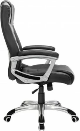 Karrige zyre SONGMICS OBG21BV1, PU, mbajtje 150 kg, rregullim lartësie 47–56.5 cm, bazë 70 cm, e zezë, set me aksesorë