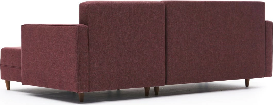 Kënd-sofë krevati Aydam, ngjyrë e kuqe e thellë, kënd i djathtë