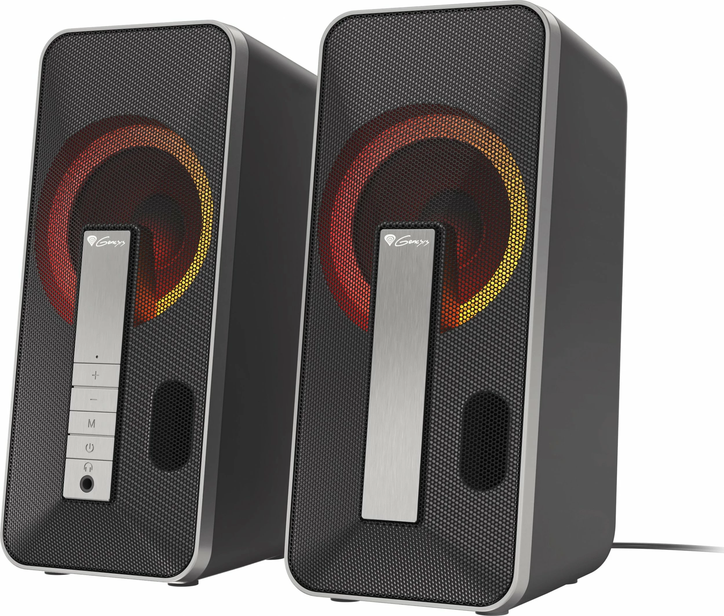 Altoparlantë për kompjuter Genesis Helium 100BT NCS-1635, 2.0, 10W RMS, Bluetooth, USB, të zeza