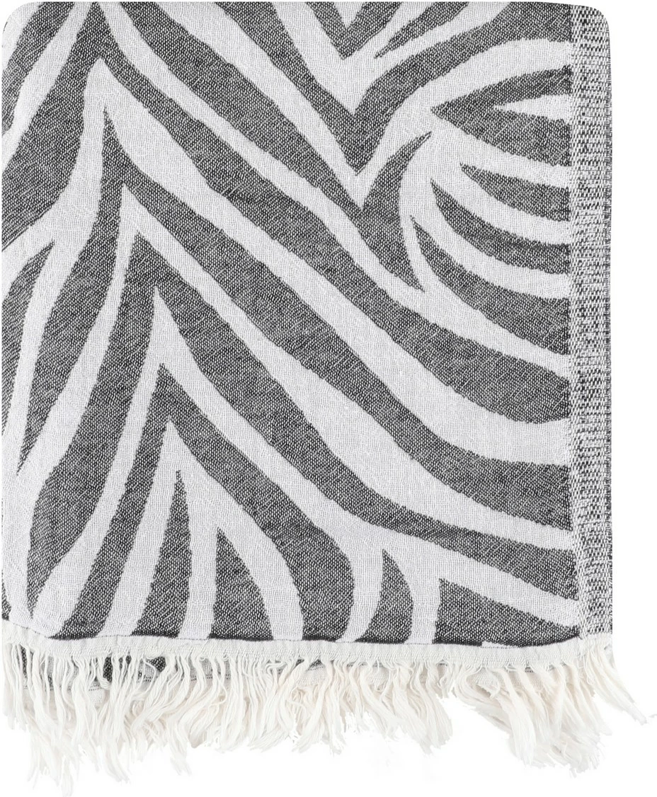 Peshqir plazhi Fouta Mijölnir, Carnival, i bardhë, 90x170cm
