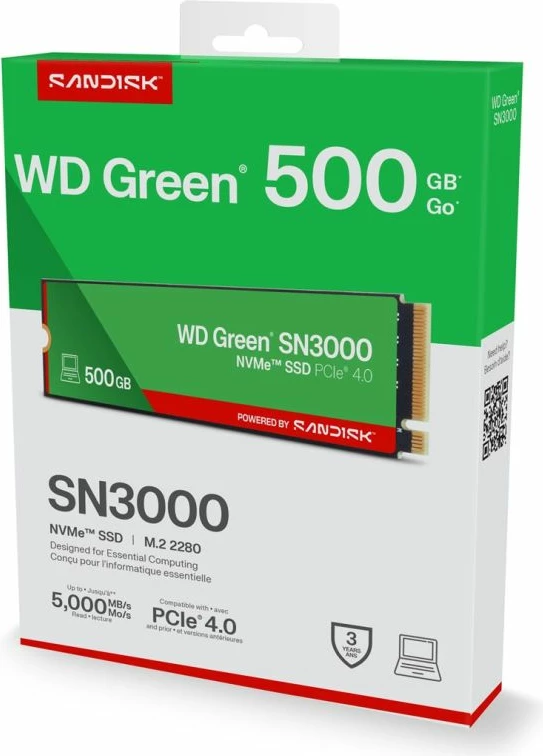 SSD WD Green SN3000 500GB M.2 NVMe