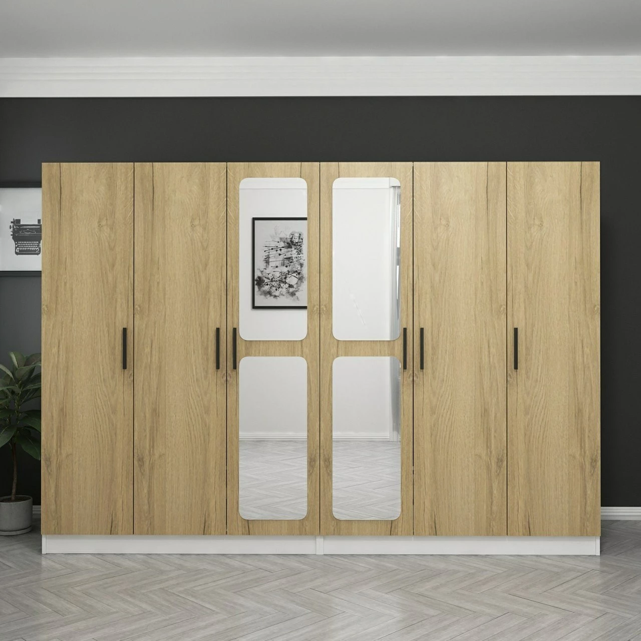 Dollap për rroba, ngjyrë arre, Skye Decor, Kale - 3874