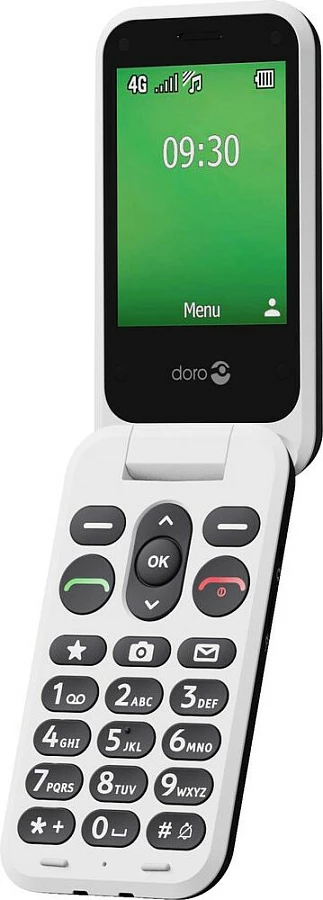 Celular Doro Leva E30 LTE, flip, 2.8", me dock, USB-C, i zi