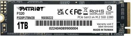 SSD Patriot P320 512GB M.2 2280 PCIe Gen3 x4 NVMe