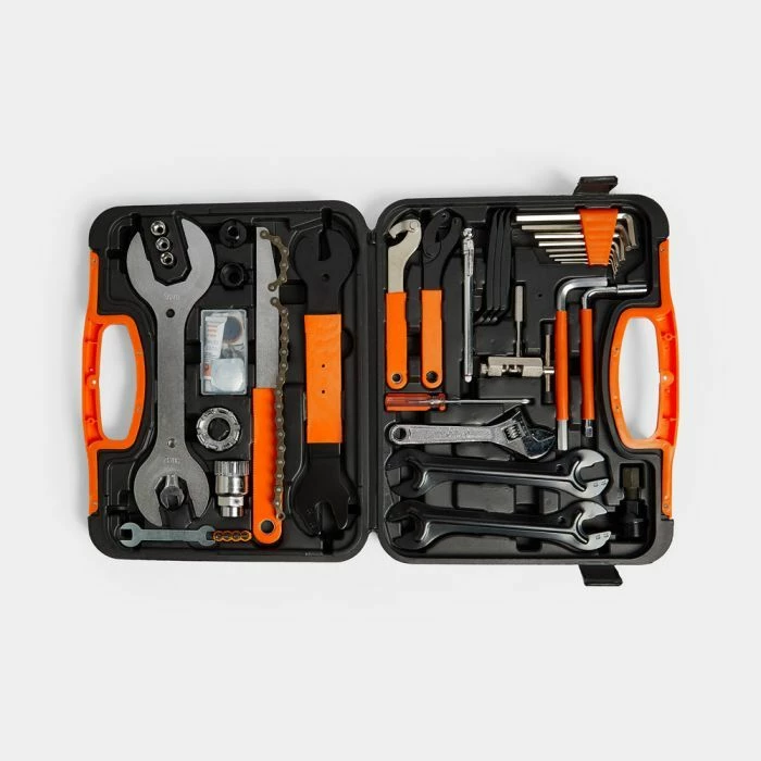 Set veglash për biçikletë VonHaus 3500242, 35 copë, me kuti, zi/portokalli