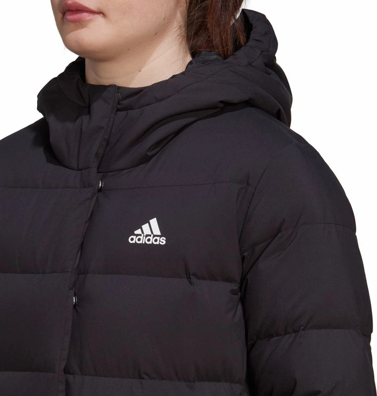 Jakne me kapuç për femra adidas, të zeza
