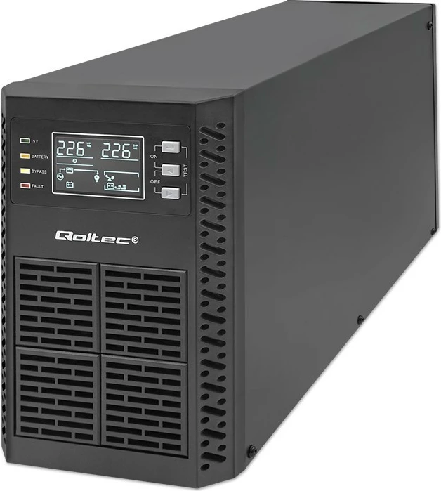 UPS Qoltec 2kVA 2000W, Online, LCD, EPO, USB, i zi