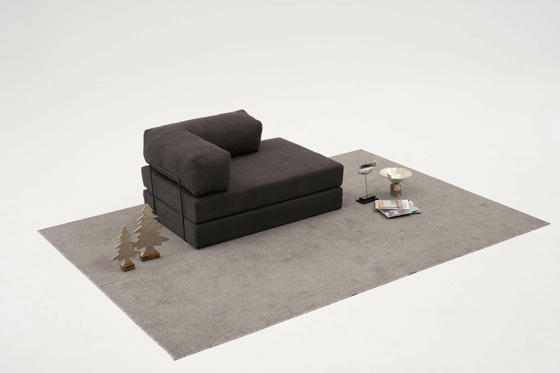 Kënd-sofë Atelier del Sofa, Comfort, ngjyrë antracit