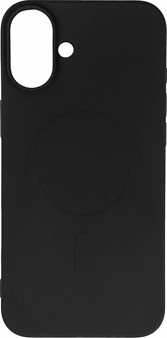 Mbështjellës Hurtel Liquid Silicone Case MagSafe për iPhone 16, e zezë